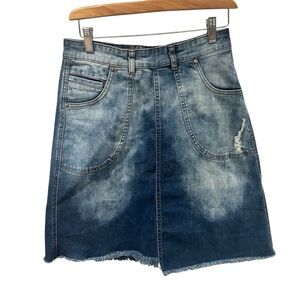 Pilcro and the Letterpress Anthropologie A-Line Midi Denim Skirt Size‎ 2